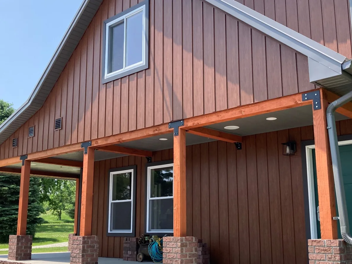 Farmhouse with TruLog Board & Batten siding